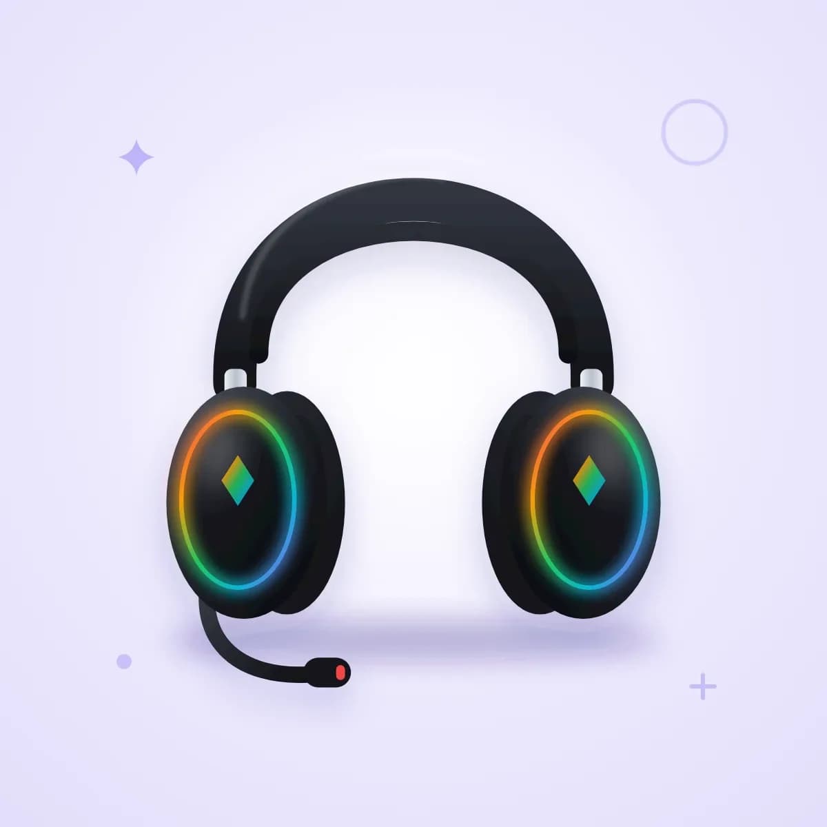 هدست گیمینگ با میکروفون و نور RGB